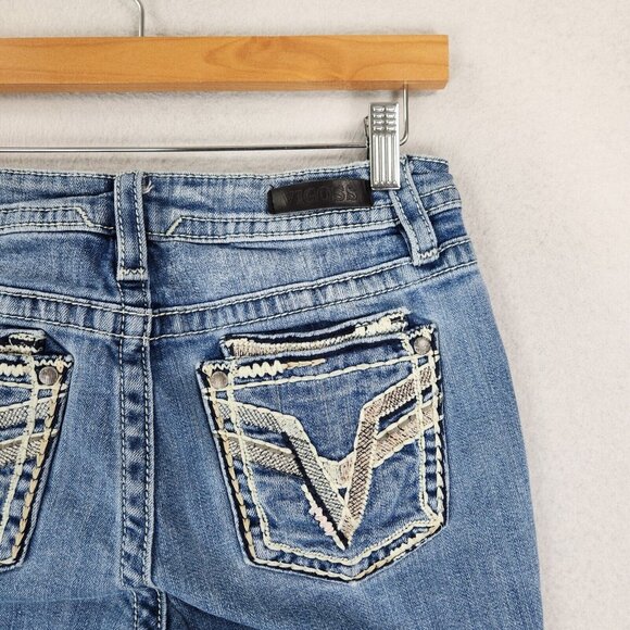 Vigoss Jeans Womens 4 Blue Skinny Leg Medium Wash Mid Rise Ankle Casual Denim - Picture 8 of 12